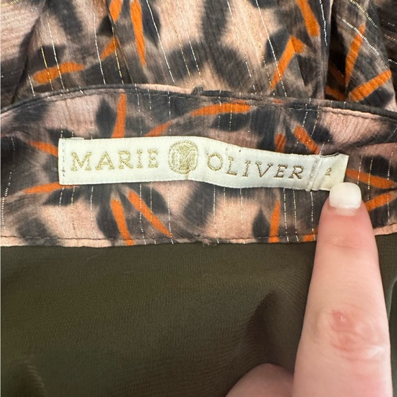 Marie Oliver multi colored peppercorn lattice tiered skirt- Size 2 - Picture 4 of 4